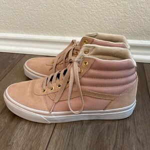 Vans Dusty Rose High Top Sneakers  - size 8.5